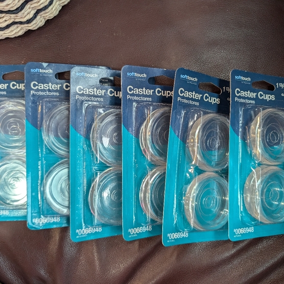 6 caster cups 1 13/16 in, 4 piece in each package - Picture 3 of 4